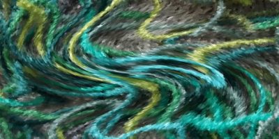 montage aus grüner wolle