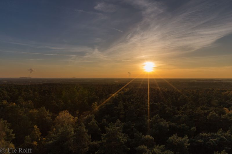 Sonnenstrahlen über der Hohen Mark