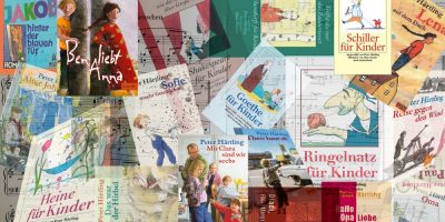 Collage aus Härtlings Kinderbüchern