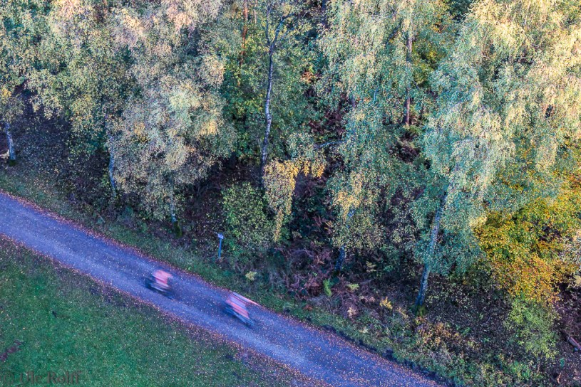 Radler von weit oben