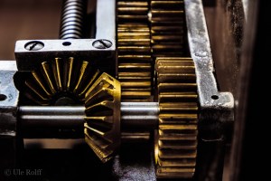 Gerät zur proportionalen Größenveränderung zweidimensionaler Vorlagen, Detail,Museum der Arbeit, Hamburg